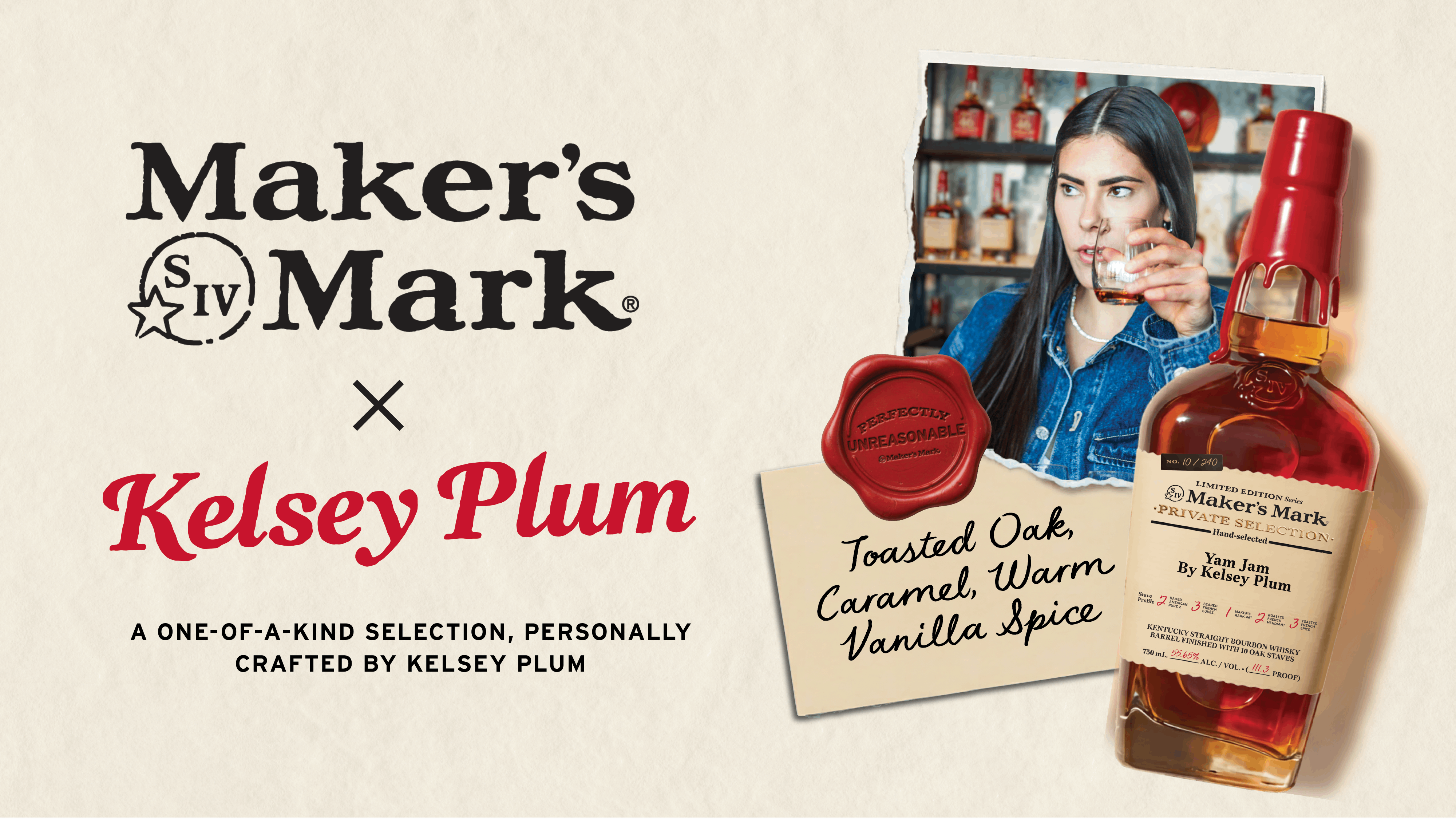Kelsey Plum Private Selection Bourbon Whiskey | Maker's Mark